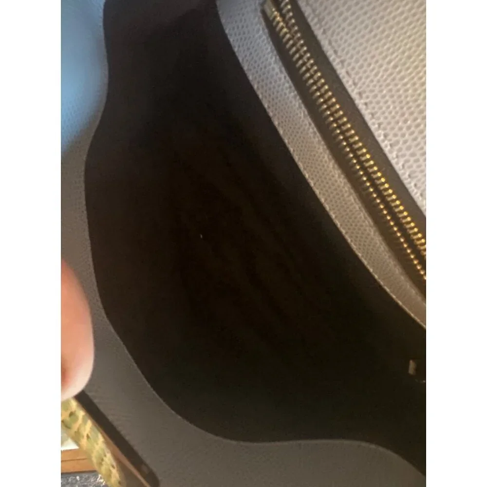 Henri Bendel New York Light Blue Leather Handbag Cross Body Strap